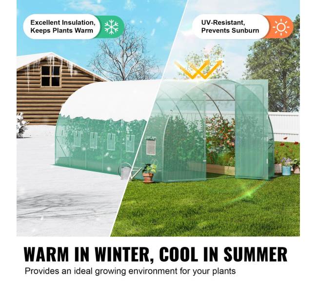 Tunelinė šiltnamio konstrukcija su PE danga3