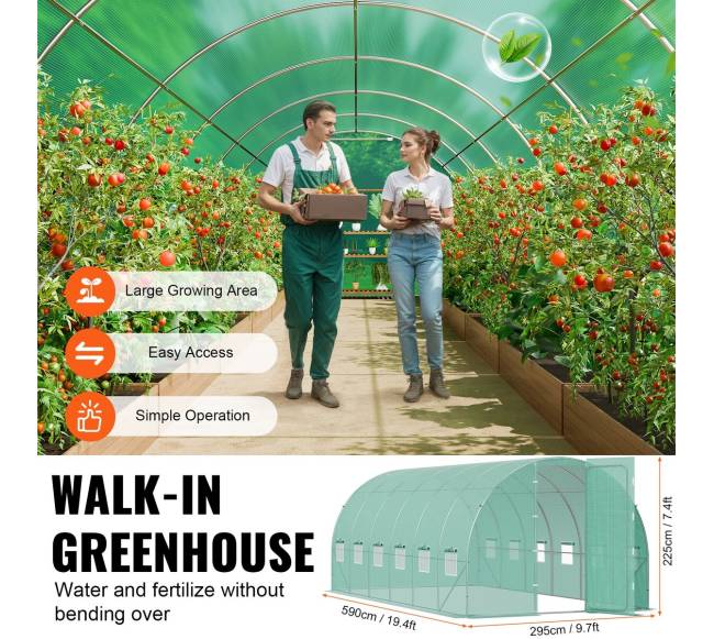 Tunelinė šiltnamio konstrukcija su PE danga5