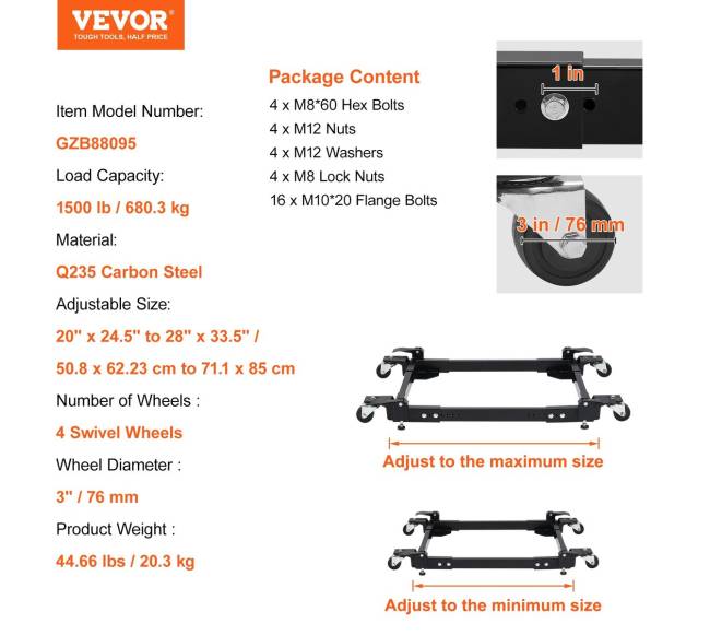 Universalus mobilus stovas įrankiams, iki 680 kg6