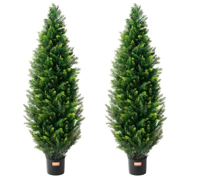 2 vnt. 1.2 m dirbtinės kedro lajos augalai0