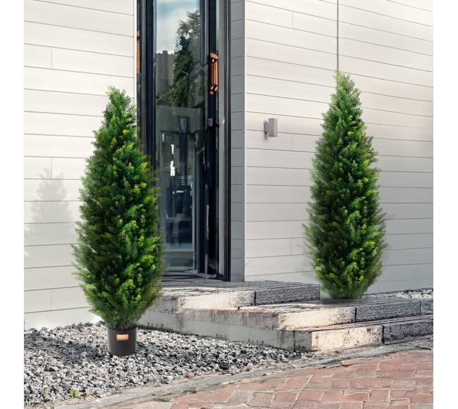 2 vnt. 1.2 m dirbtinės kedro lajos augalai7