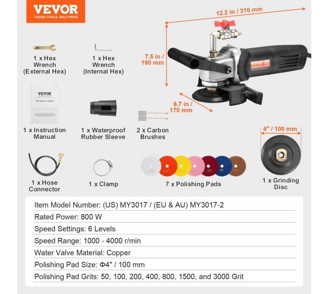 Elektrinis akmens poliruoklis 4 colių6