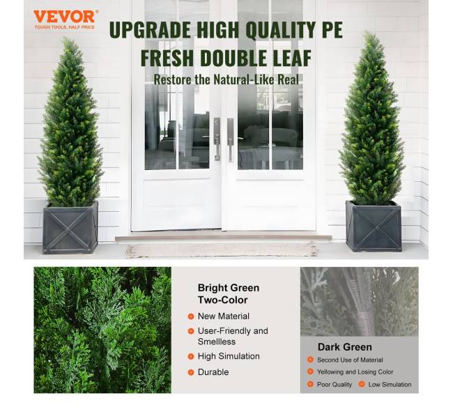 Dirbtinis kedro medelis UV viduje ir lauke1