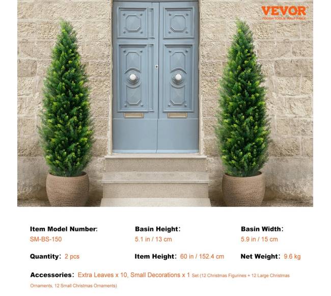 Dirbtinis kedro medelis UV viduje ir lauke6