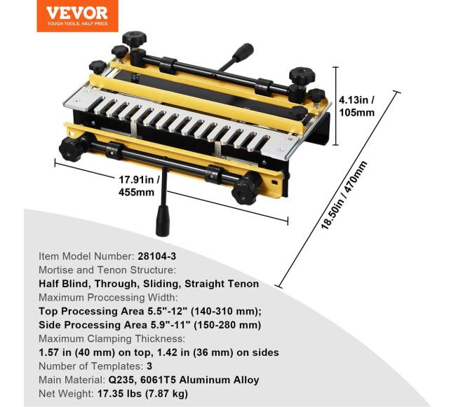 12 colių balnelio jungčių įrankis su 3 šablonais5