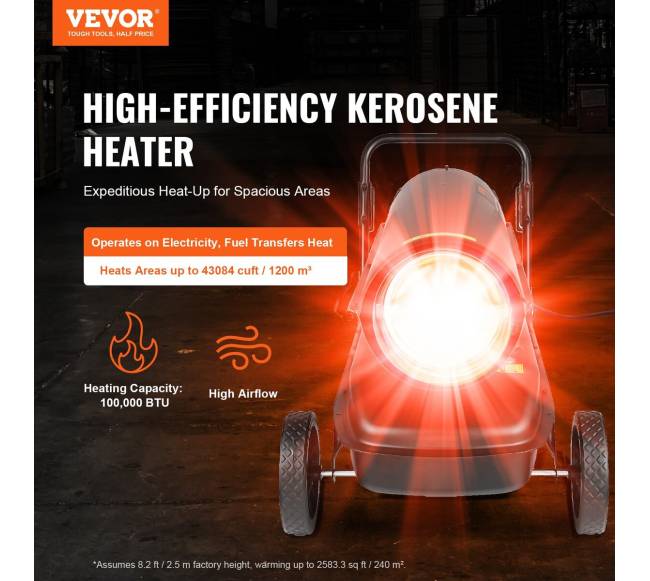 100000 Btu dyzelinio oro šildytuvas su termostatu1