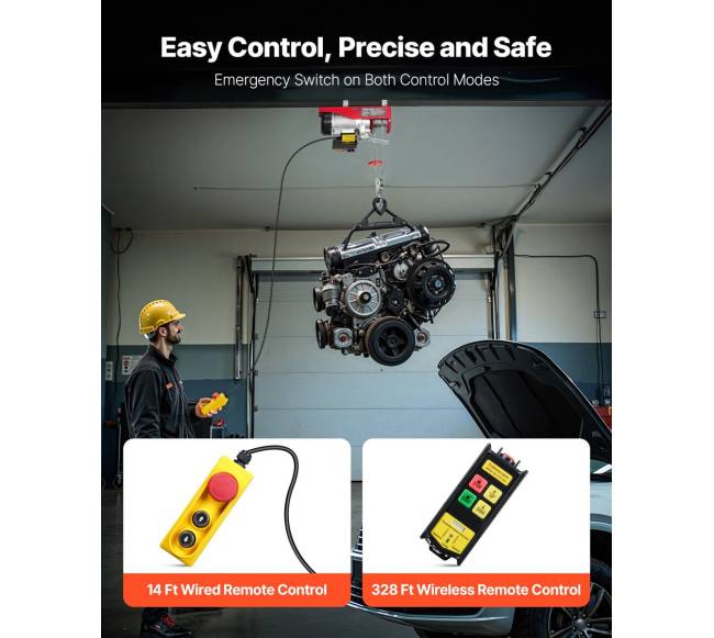 Elektrinis keltuvas gervė su nuotolinio valdymo pultu1