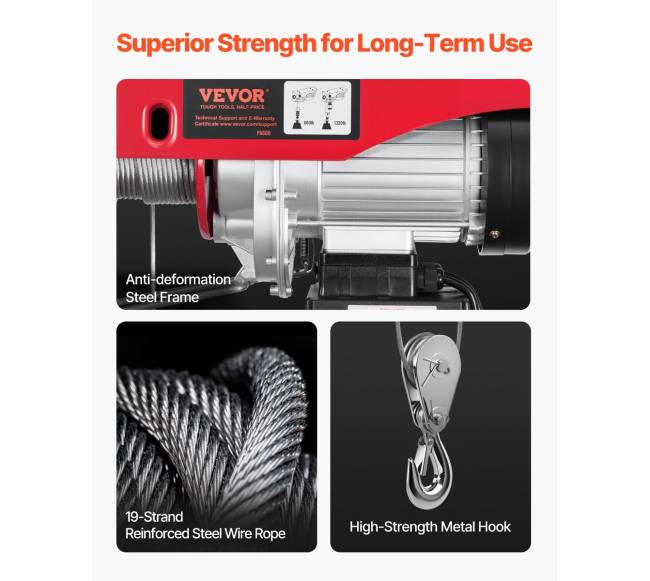 Elektrinis keltuvas gervė su nuotolinio valdymo pultu4