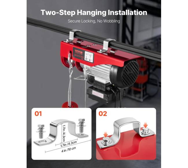 Elektrinis keltuvas gervė su nuotolinio valdymo pultu5