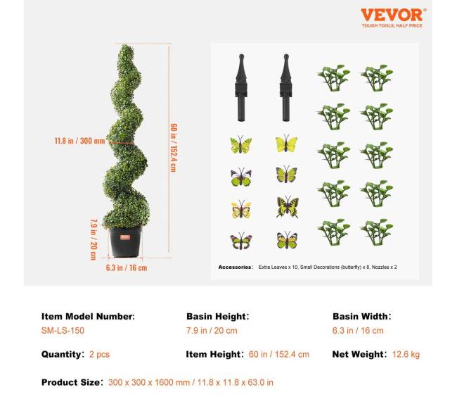 2 dirbtiniai buksmedžio medeliai UV apsauga6