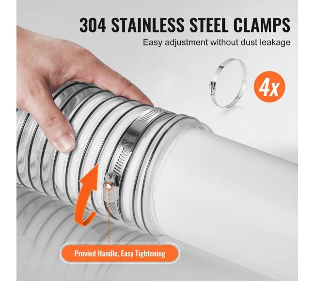 4 x 20 pėdų dulkių surinkimo žarna3