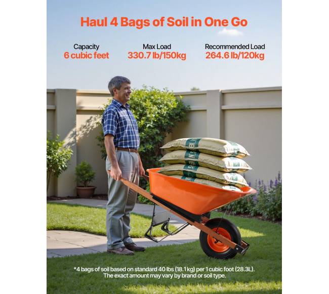 Vienišasis sodo vežimėlis 150 kg4