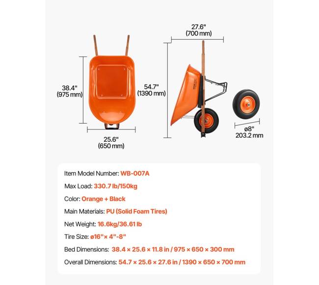 Vienišasis sodo vežimėlis 150 kg6