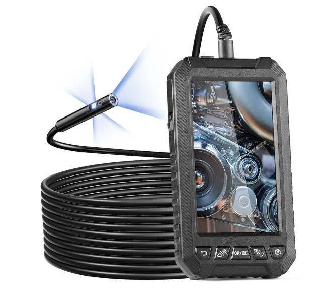 Endoskopas su šviesomis ir triguba lęšiais 5 m laidu0