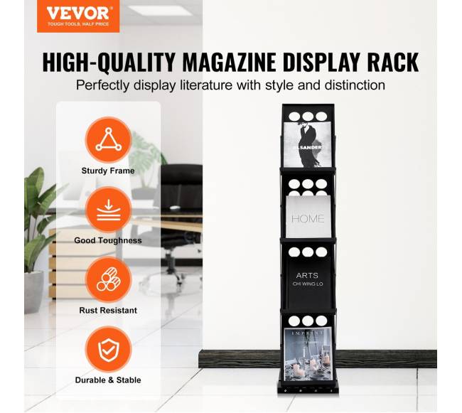 Sulankstomas žurnalų stovas su 4 kišenėmis1