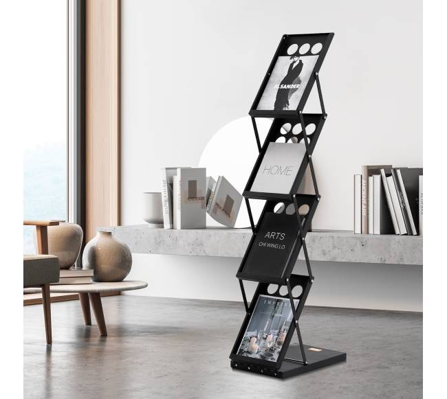 Sulankstomas žurnalų stovas su 4 kišenėmis7