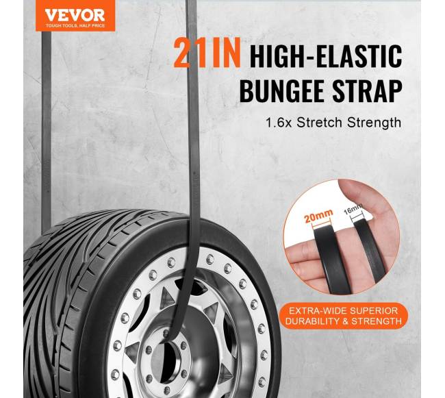 50 vienetų plokščių guminių tampų rinkinys su S-kabliuku1