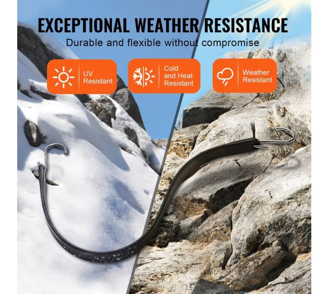 50 vienetų plokščių guminių tampų rinkinys su S-kabliuku2