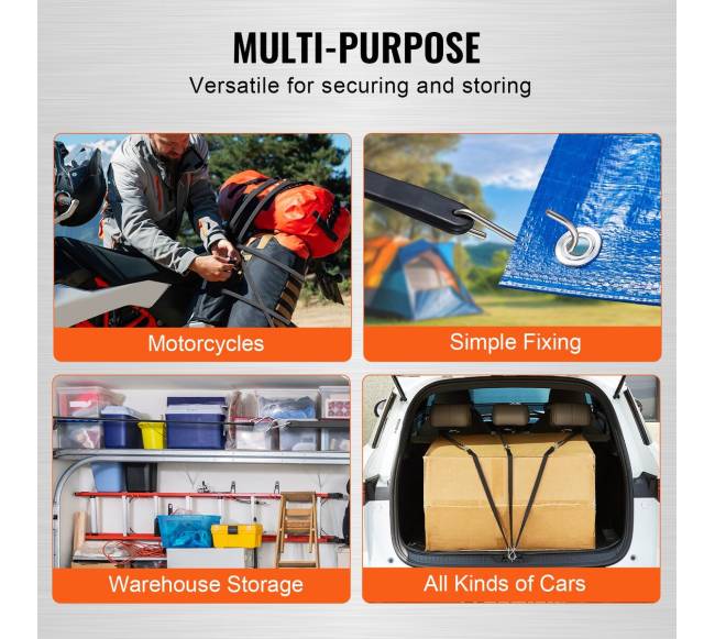 10 dalių elastinių diržų su S-kabliais rinkinys3