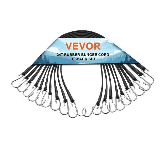 10 dalių elastinių diržų su S-kabliais rinkinys10