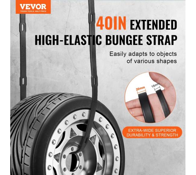 4 dalių plokščių guminių diržų rinkinys su kabliais1