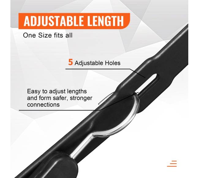 4 dalių plokščių guminių diržų rinkinys su kabliais5