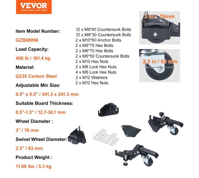 Universali mobili bazė įrankiams 181 kg6