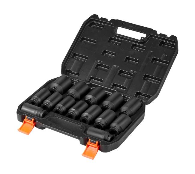 Ašinių veržlių smūginių galvučių rinkinys 12" 14 vnt.9