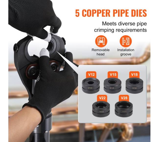 Vario vamzdžių presavimo įrankis su 360 pasukimu2