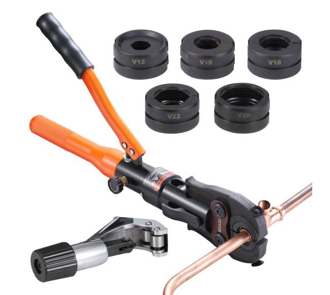 Vario vamzdžių presavimo įrankis su 360 pasukimu8