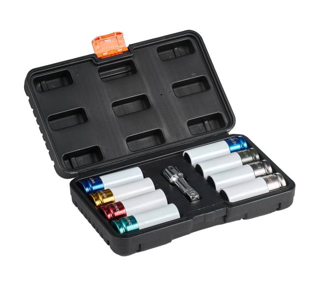 Ratlankių uždedamųjų veržlių galvučių rinkinys 129