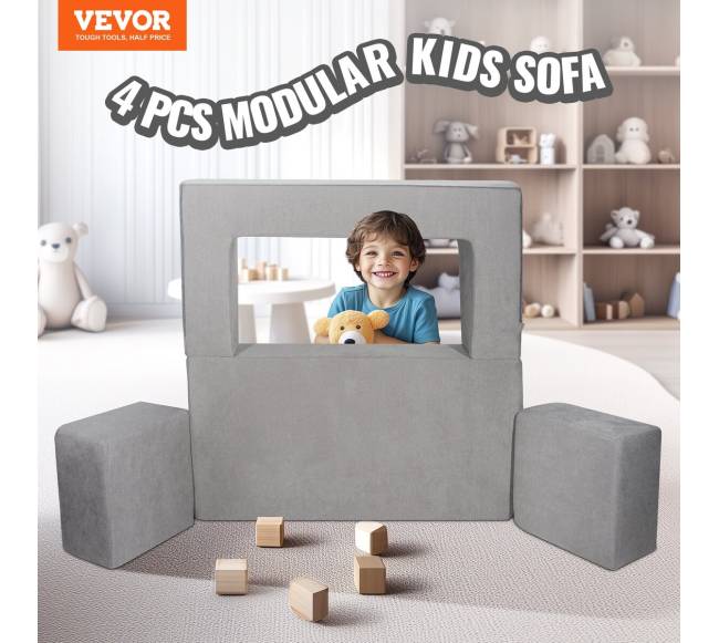 Vaikiška modulinė žaidimų sofa, 4 dalių1