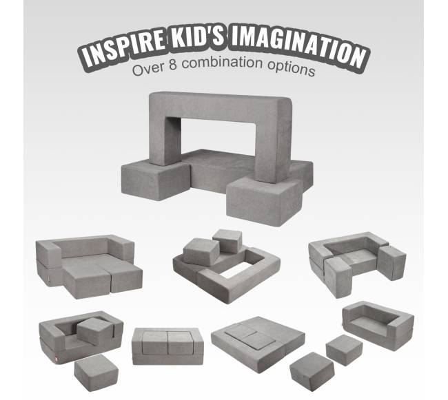 Vaikiška modulinė žaidimų sofa, 4 dalių2