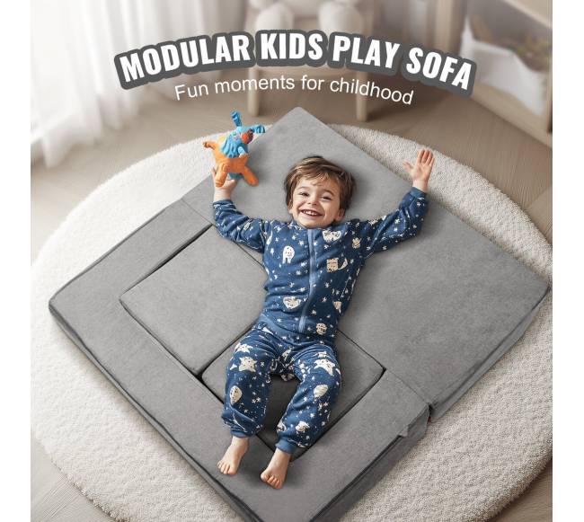 Vaikiška modulinė žaidimų sofa, 4 dalių5
