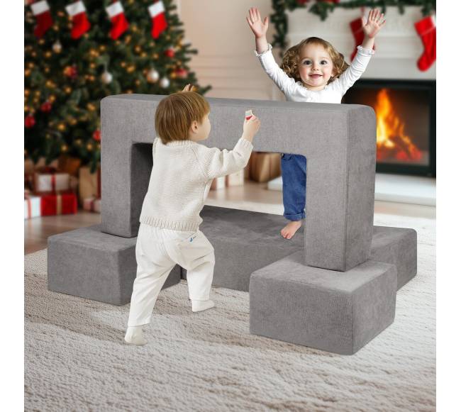 Vaikiška modulinė žaidimų sofa, 4 dalių7