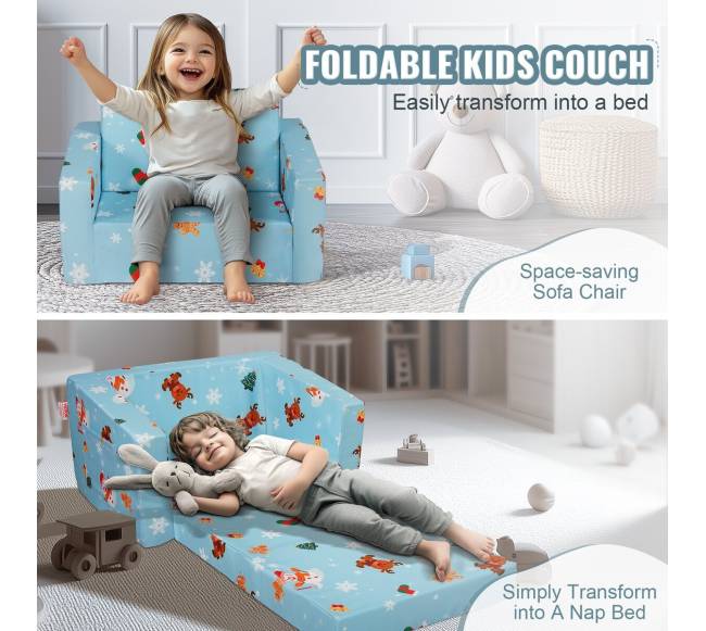 Sulankstoma vaikiška sofa-lova 2-in-12