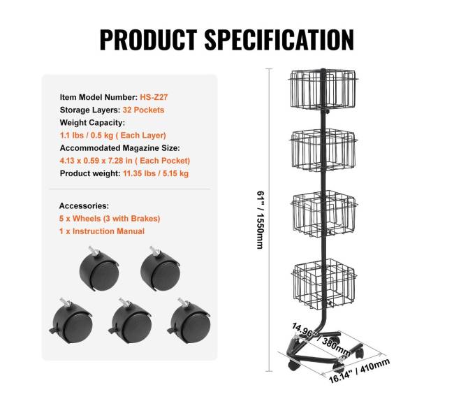 32 kišenėse brošiūrų stovų stovas6