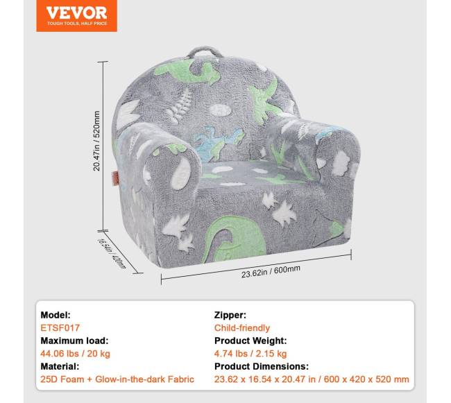 Švytinti vaiko kėdutė pilka6