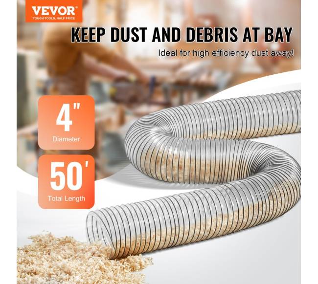 100 mm x 15 m dulkių šalinimo žarna PVC1