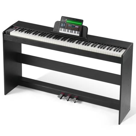 88 klavišų skaitmeninis pianinas su stovu0