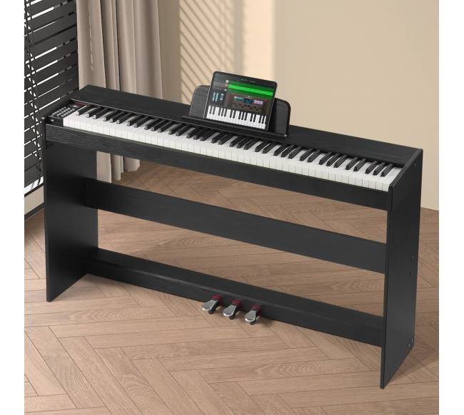 88 klavišų skaitmeninis pianinas su stovu7