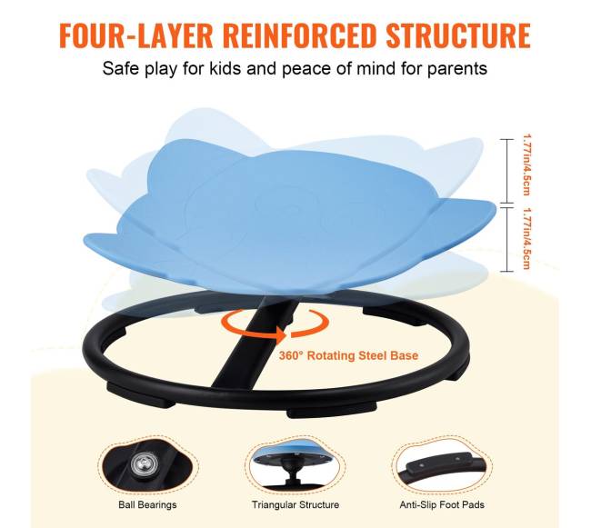 Vaikams skirtas pasukamas kėdutė mėlyna3