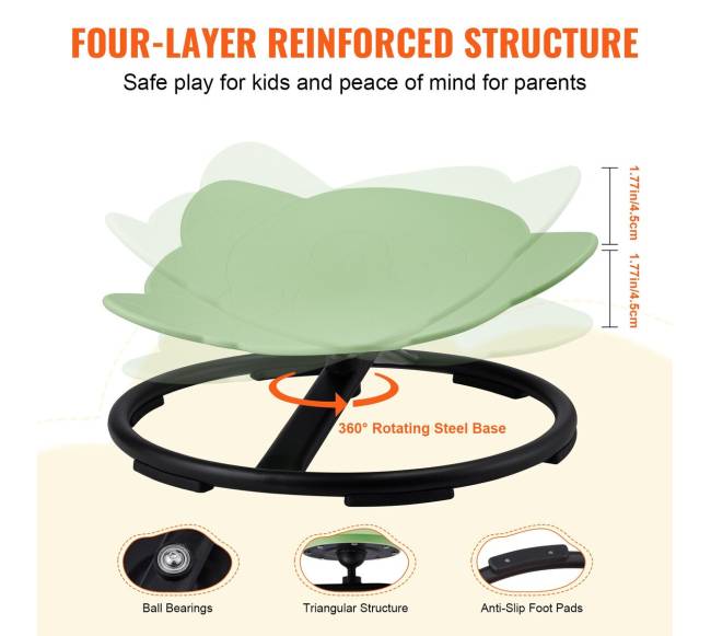 Vaikiška kėdė su besisukančiu mechanizmu3