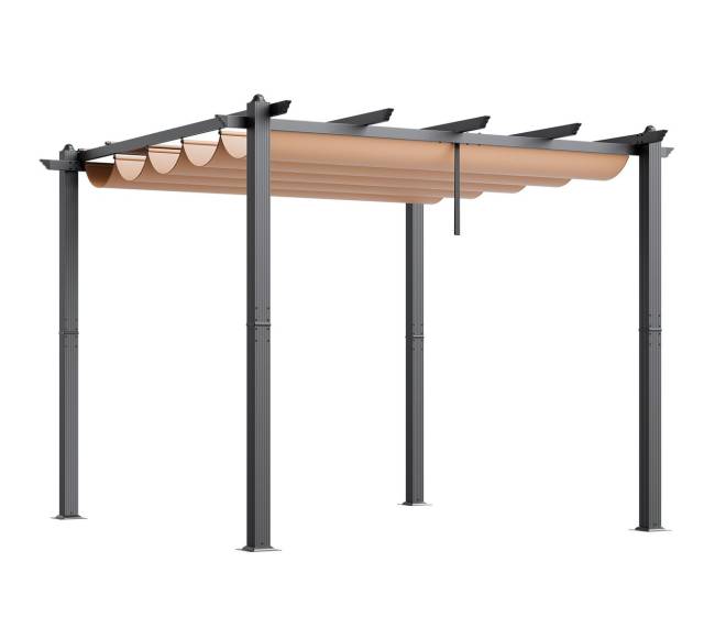 Lauko pergolė su nuleidžiama markize8