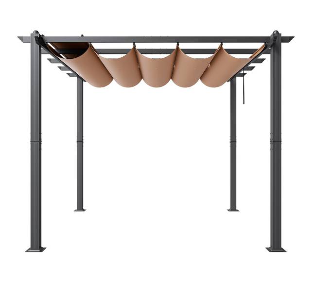 Lauko pergolė su nuleidžiama markize9