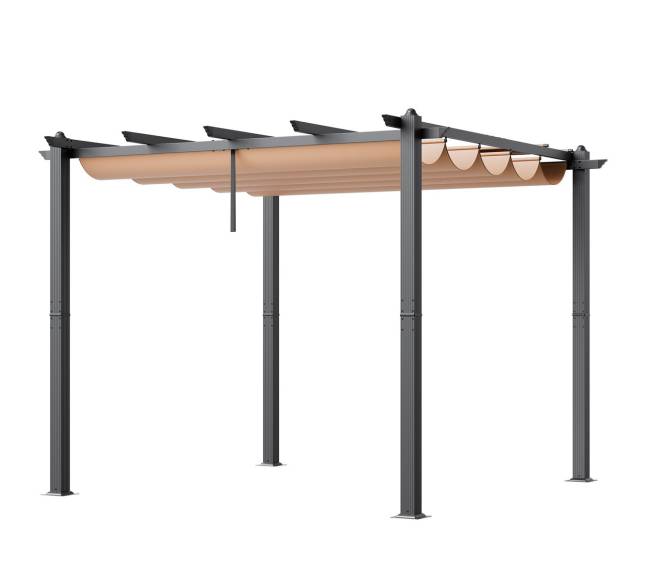 Lauko pergolė su nuleidžiama markize10