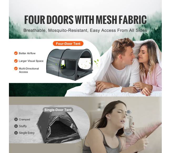 Keturių durų miegamojo palapinė su tamsinančiomis sienelėmis2