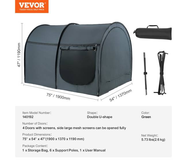 Keturių durų miegamojo palapinė su tamsinančiomis sienelėmis6