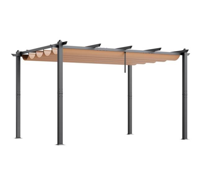 Lauko pergola su prailginamu skėčiu0