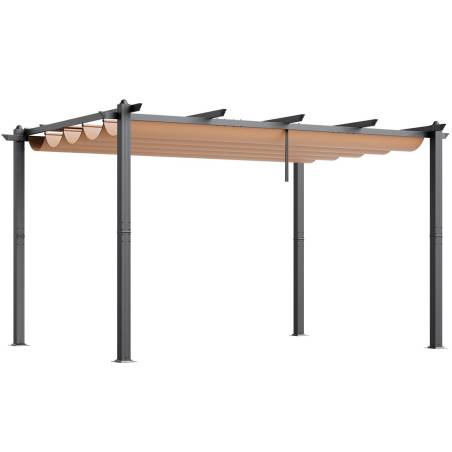 Lauko pergola su prailginamu skėčiu0